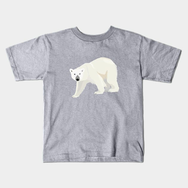 Polar Bear Kids T-Shirt by helengarvey